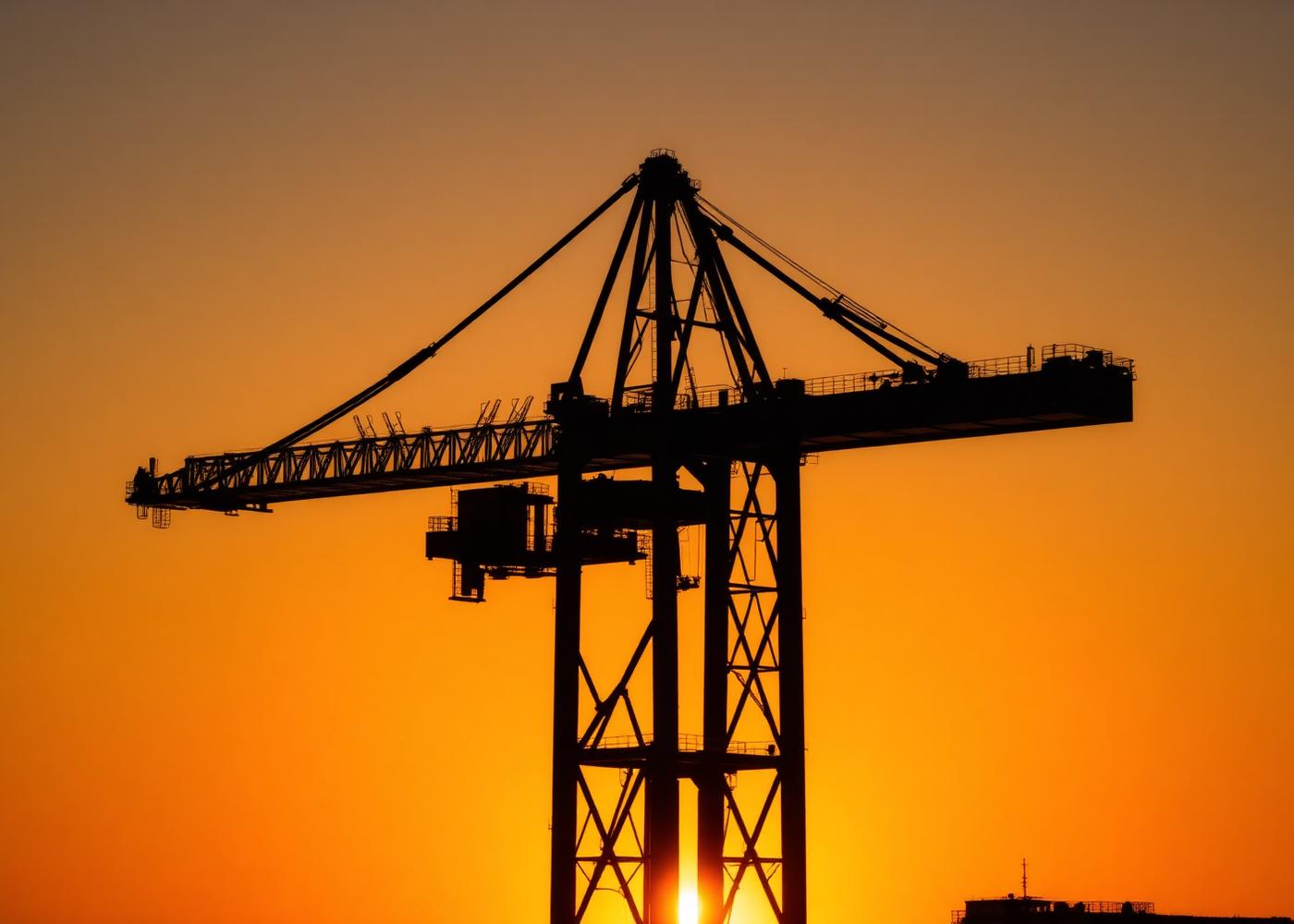 Port crane silhouette